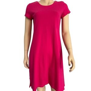 Tommy Bahama Pima Cotton Pink Tshirt Dress Short Sleeve Scoop Neck Petite Small